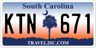 SC license plate KTN671