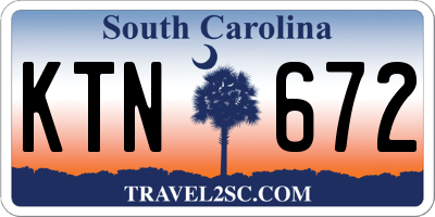 SC license plate KTN672