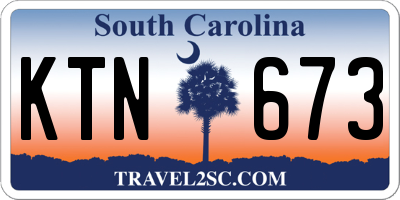 SC license plate KTN673