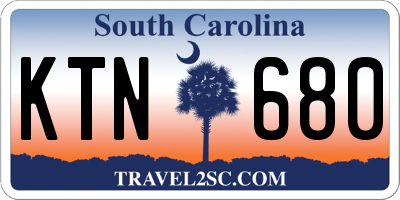 SC license plate KTN680