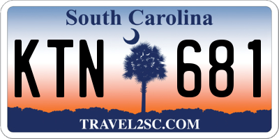 SC license plate KTN681