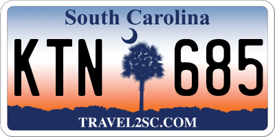 SC license plate KTN685