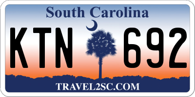 SC license plate KTN692