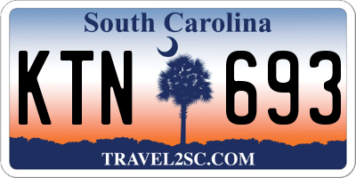 SC license plate KTN693