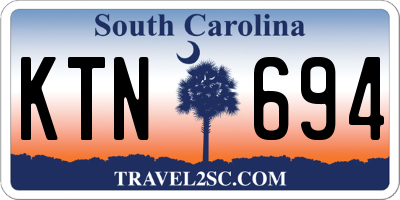 SC license plate KTN694