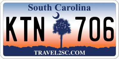 SC license plate KTN706