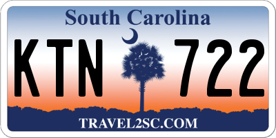 SC license plate KTN722
