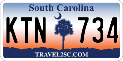 SC license plate KTN734