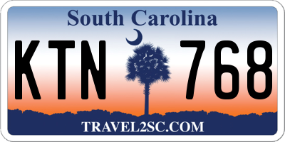 SC license plate KTN768