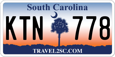 SC license plate KTN778