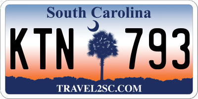 SC license plate KTN793