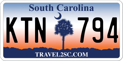 SC license plate KTN794