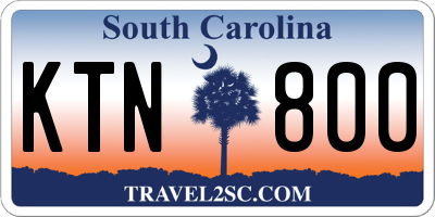SC license plate KTN800