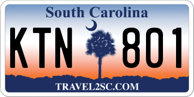 SC license plate KTN801