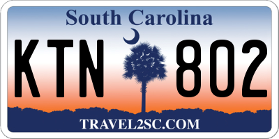 SC license plate KTN802