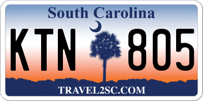 SC license plate KTN805