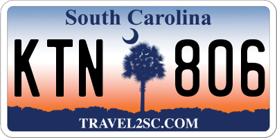 SC license plate KTN806
