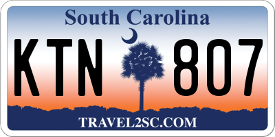 SC license plate KTN807