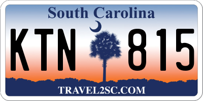 SC license plate KTN815