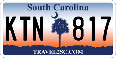 SC license plate KTN817