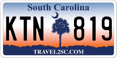 SC license plate KTN819