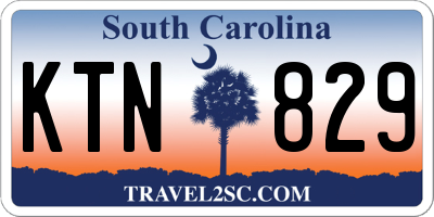 SC license plate KTN829