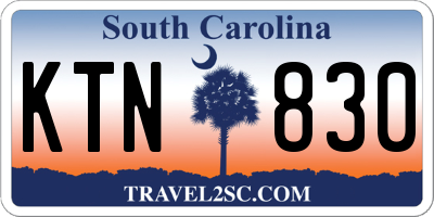 SC license plate KTN830
