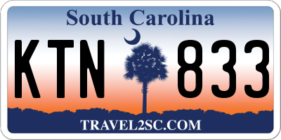 SC license plate KTN833