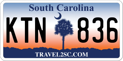 SC license plate KTN836