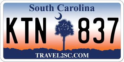 SC license plate KTN837