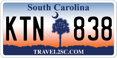SC license plate KTN838