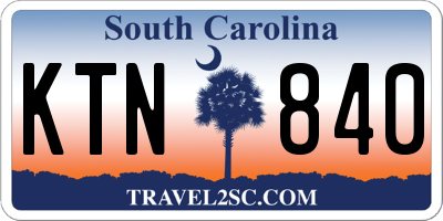 SC license plate KTN840