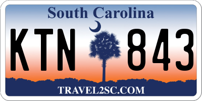 SC license plate KTN843
