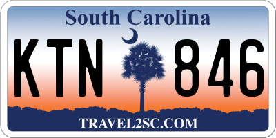 SC license plate KTN846