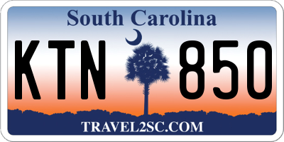 SC license plate KTN850