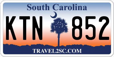 SC license plate KTN852