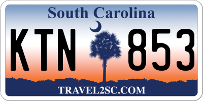 SC license plate KTN853
