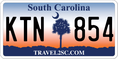 SC license plate KTN854