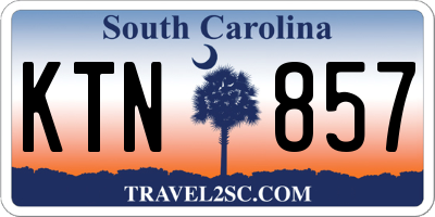 SC license plate KTN857