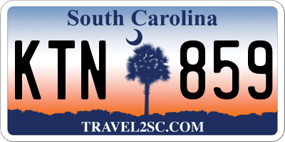 SC license plate KTN859