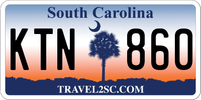 SC license plate KTN860