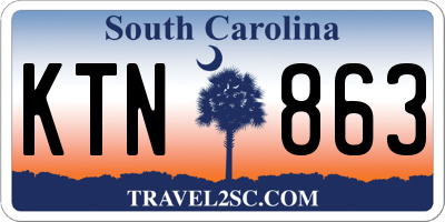 SC license plate KTN863