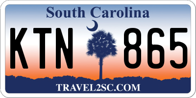 SC license plate KTN865