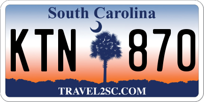 SC license plate KTN870