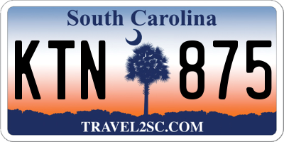SC license plate KTN875