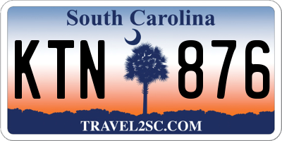 SC license plate KTN876