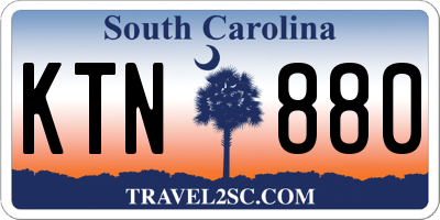 SC license plate KTN880