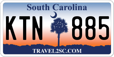 SC license plate KTN885