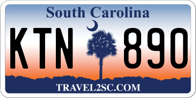 SC license plate KTN890