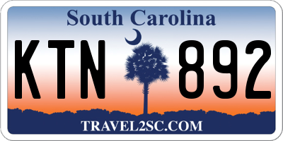 SC license plate KTN892